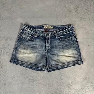 BKE Kate Denim Shorts Medium Wash - Size: 32